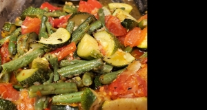 Roasted Garlic Zucchini and Tomatoes