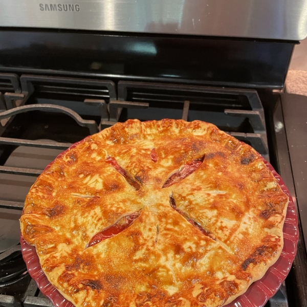 Rhubarb and Strawberry Pie