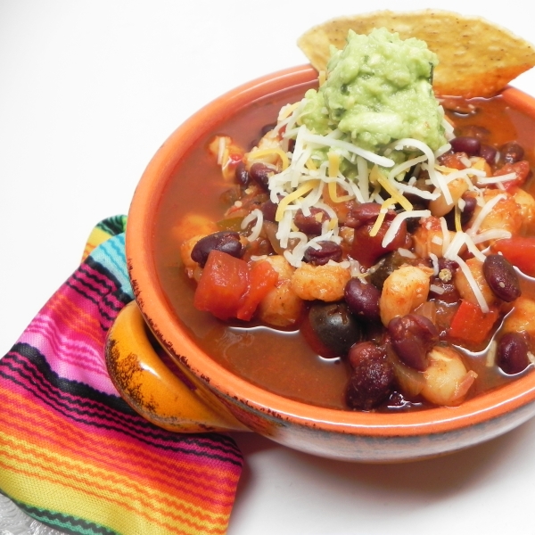 Hearty Vegetarian Enchilada Soup