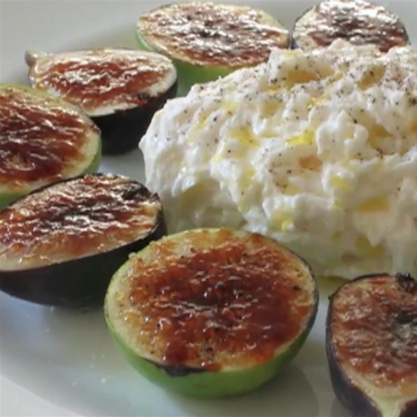 Fig Brulee with Burrata Cheese