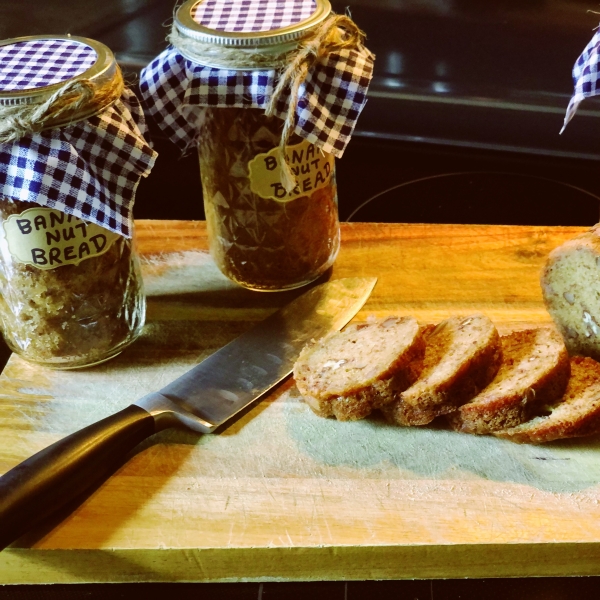 Banana Nut Bread Baked in a Jar