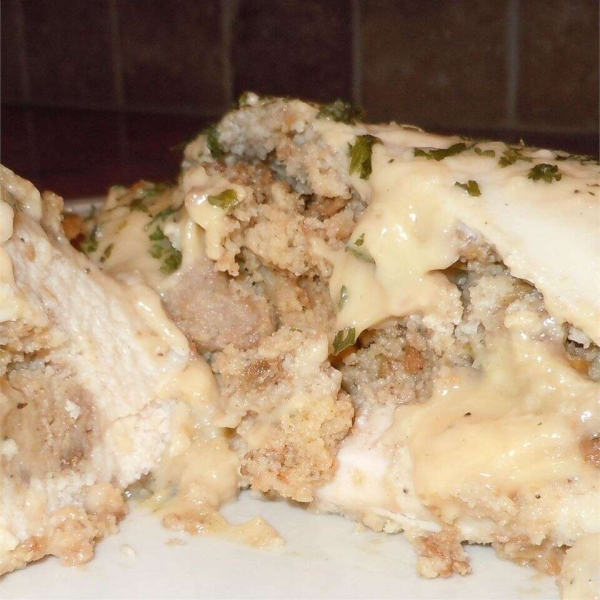 Stuffed Chicken Breasts with Cornbread Dressing