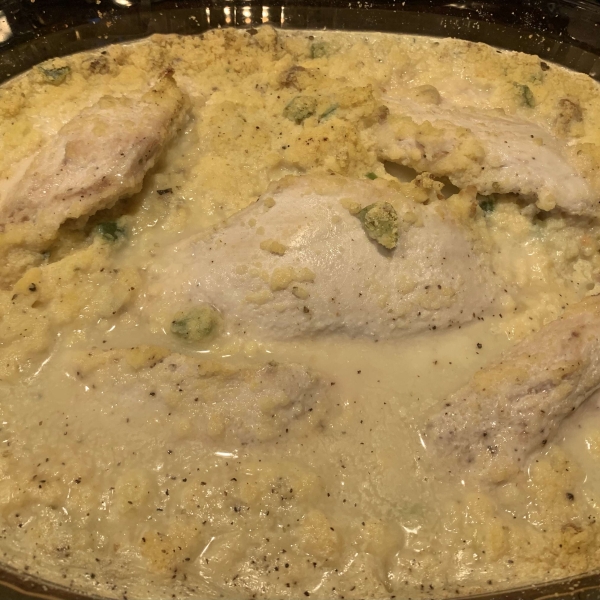 Stuffed Chicken Breasts with Cornbread Dressing