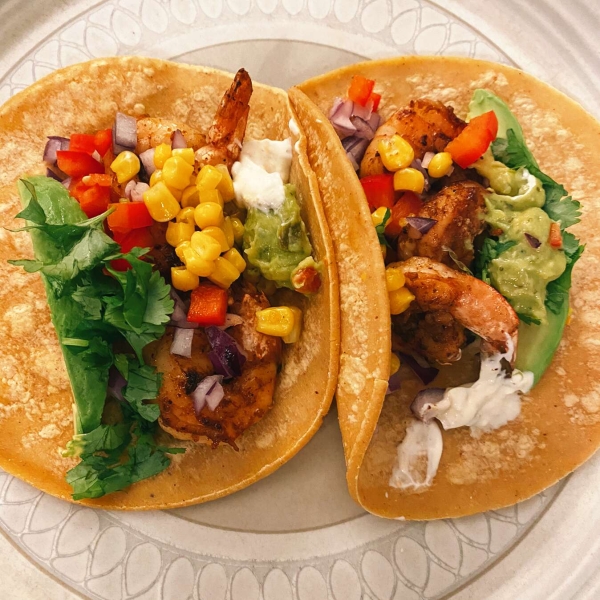 Shrimp Tacos with Cilantro-Lime Crema