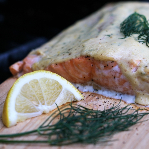 Cedar Planked Salmon with Dill