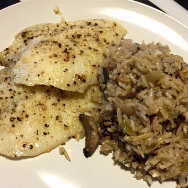 Hazelnut-Mushroom Pilaf