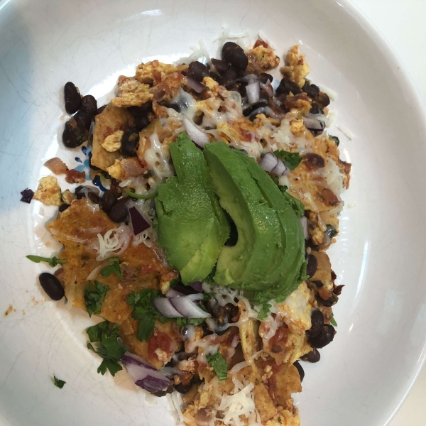 Quick Black Bean Chilaquiles