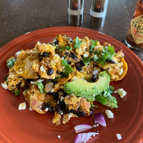 Quick Black Bean Chilaquiles