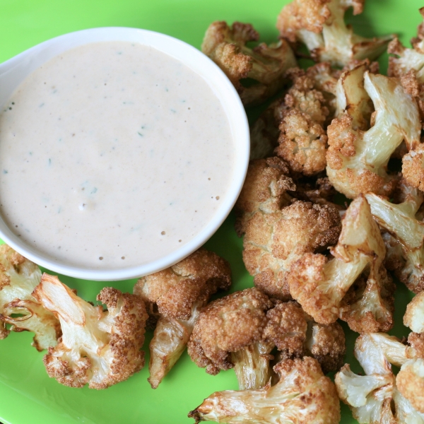 Fried Cauliflower with Tahini Sauce