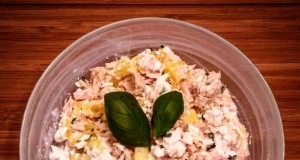 Robo's Lo-Cal Tuna, Pineapple, Cottage Cheese, and Basil Salad