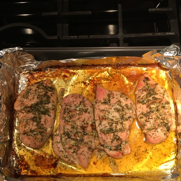 Broiled Herb Butter Chicken