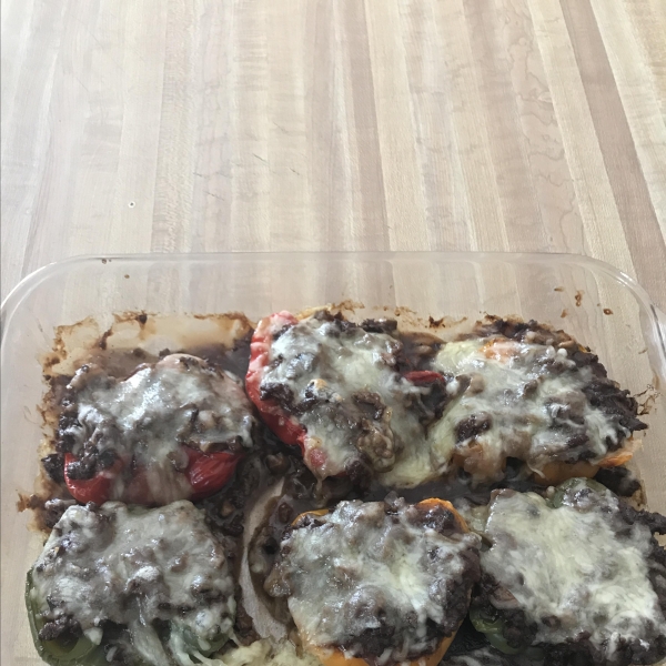 Beef and Mushroom Stuffed Peppers