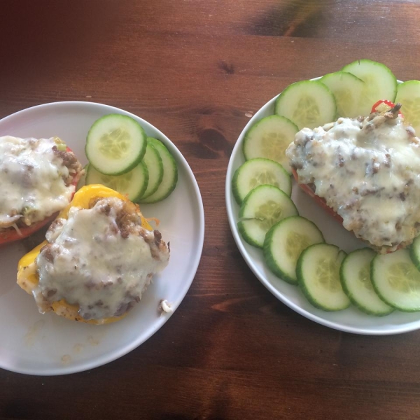 Beef and Mushroom Stuffed Peppers