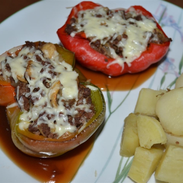 Beef and Mushroom Stuffed Peppers