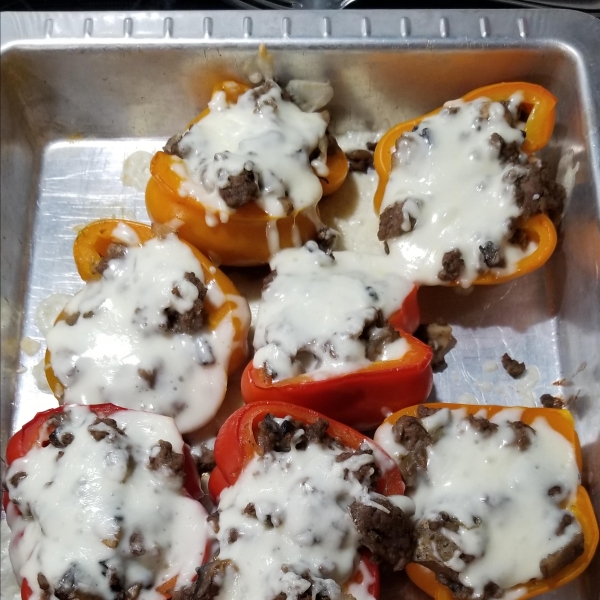 Beef and Mushroom Stuffed Peppers