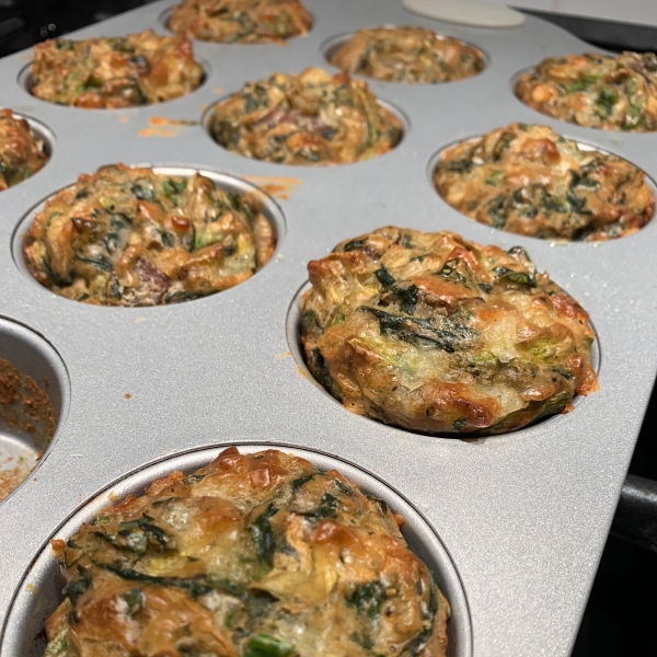 Savory Zucchini Chard Muffins