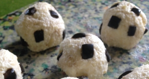 Soccer Cheese Ball Bites