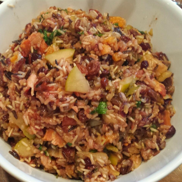 Rice Stuffing with Apples, Herbs, and Bacon