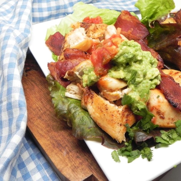 Chicken, Avocado, and Bacon Lettuce Wrap