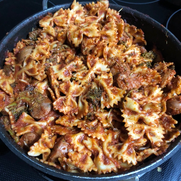 Chicken and Sausage with Bowties