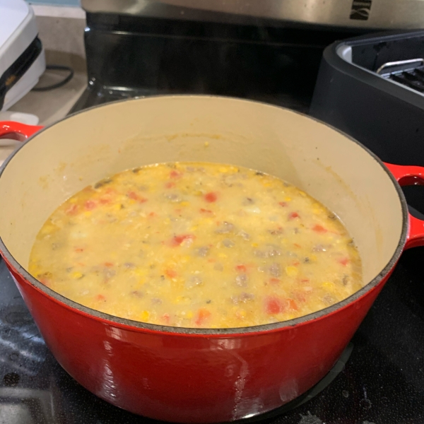Corn, Sausage and Pepper Chowder