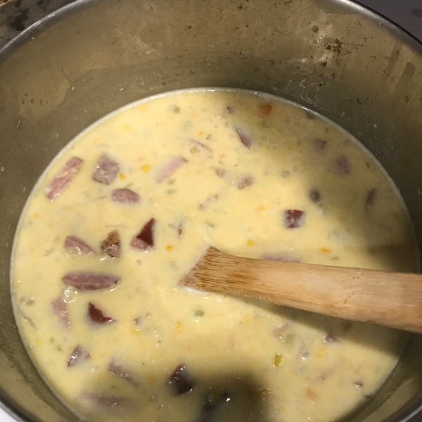 Corn, Sausage and Pepper Chowder