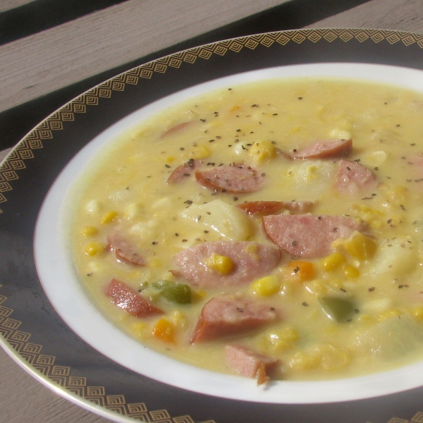 Corn, Sausage and Pepper Chowder