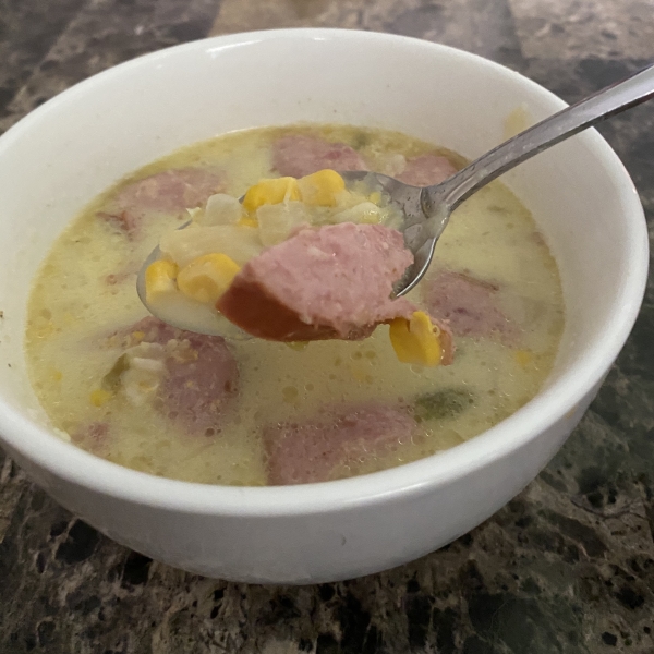 Corn, Sausage and Pepper Chowder