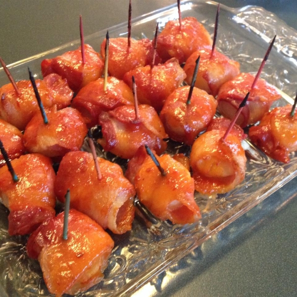 Spicy Bacon-Wrapped Water Chestnuts