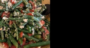 Cold Green Bean Salad with Feta and Cherry Tomatoes