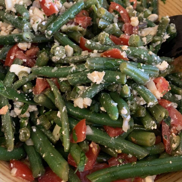 Cold Green Bean Salad with Feta and Cherry Tomatoes