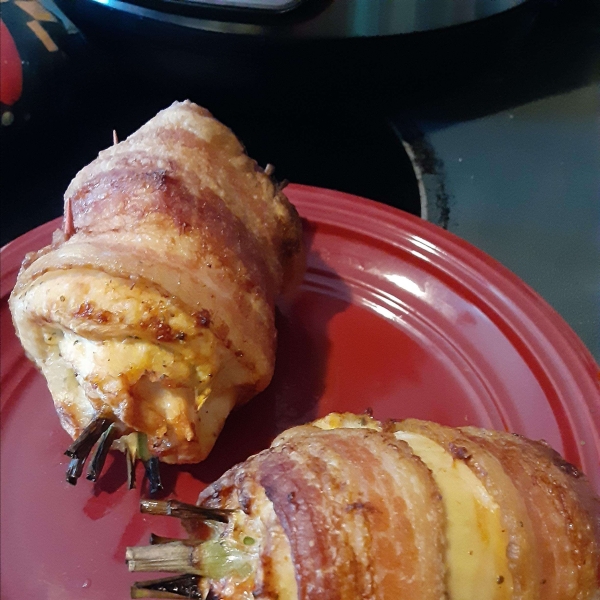 Bacon-Wrapped Stuffed Chicken Breasts in the Air Fryer