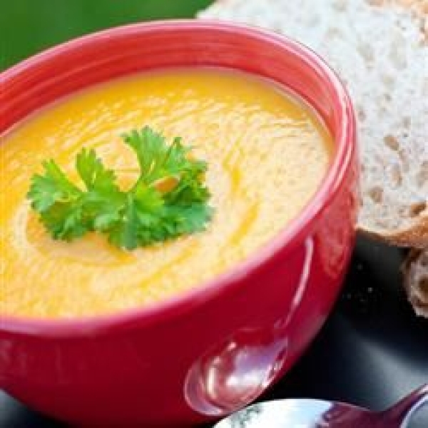 Sweet Potato and Carrot Soup with Cardamom