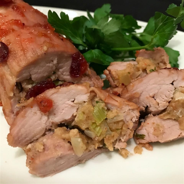 Glazed and Stuffed Pork Tenderloin