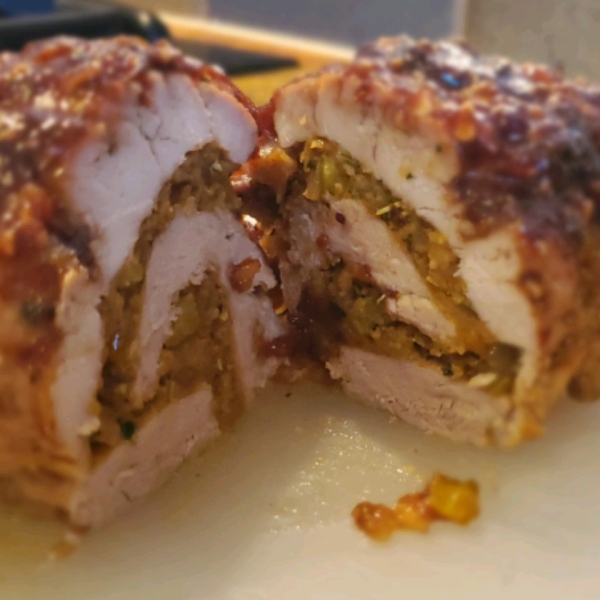 Glazed and Stuffed Pork Tenderloin