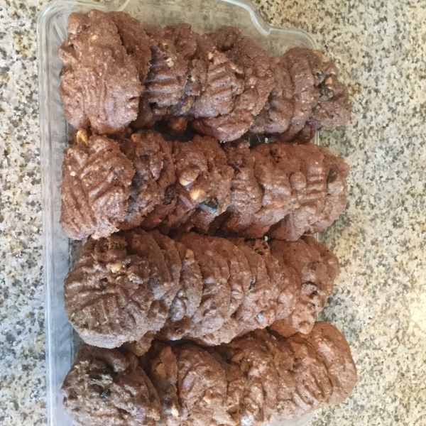 Double Dark Chocolate Hazelnut Cookies