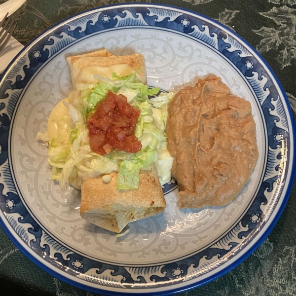 Baked Chicken Chimichangas