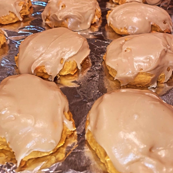 Pumpkin Cookies with Penuche Frosting