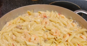 Peppered Shrimp Alfredo