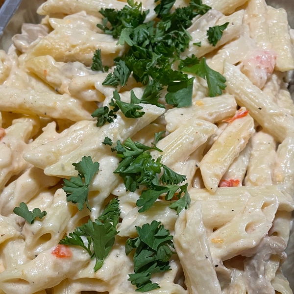 Peppered Shrimp Alfredo