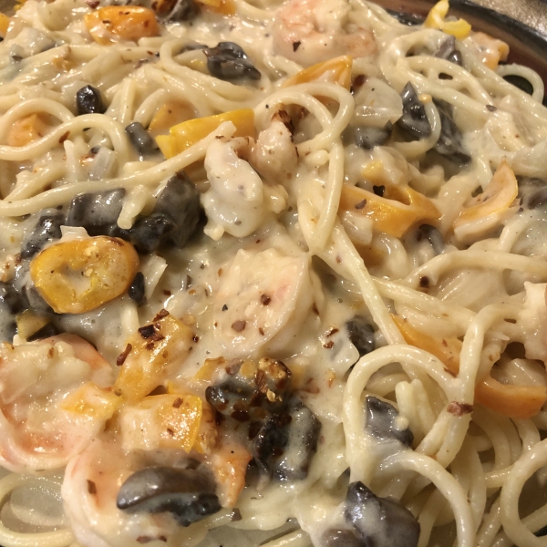 Peppered Shrimp Alfredo