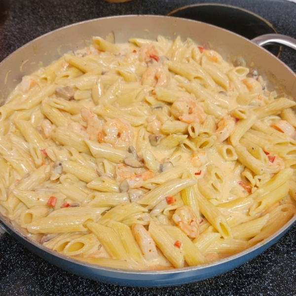 Peppered Shrimp Alfredo