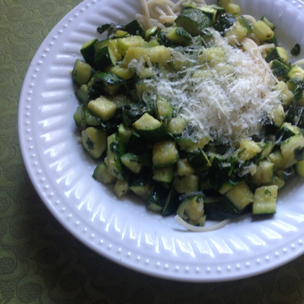 Quick Vegetarian Pasta with Zucchini and Yellow Squash