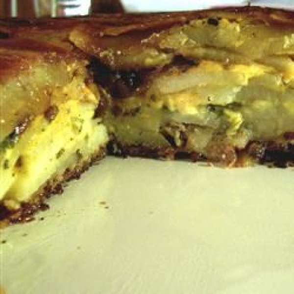 Bacon, Potato and Cheese Tart