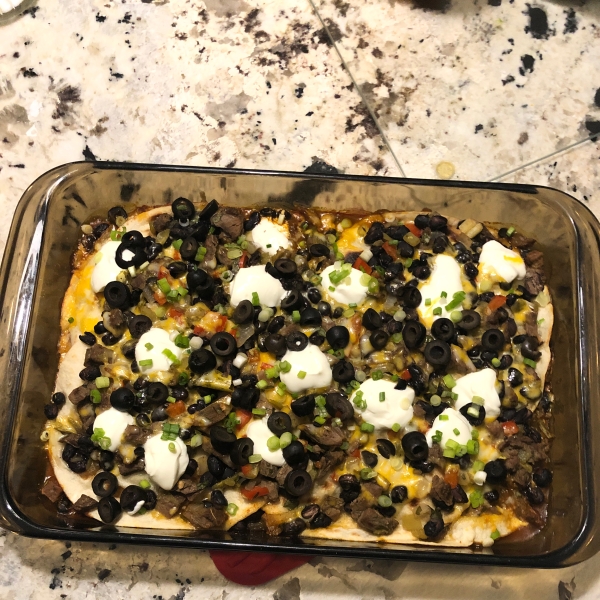 Layered Chicken and Black Bean Enchilada Casserole