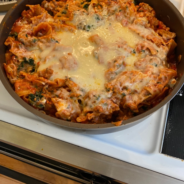 Skillet Spinach Lasagna