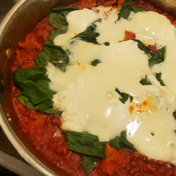 Skillet Spinach Lasagna