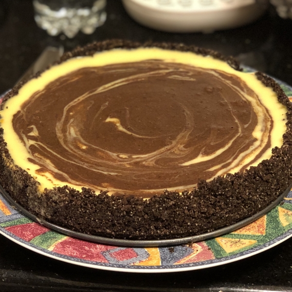 Orange Chocolate Swirl Cheesecake