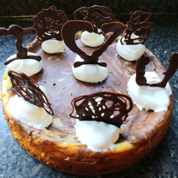 Orange Chocolate Swirl Cheesecake