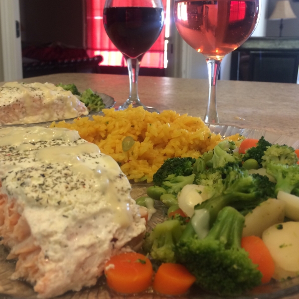 Salmon with Dijon Cream Sauce